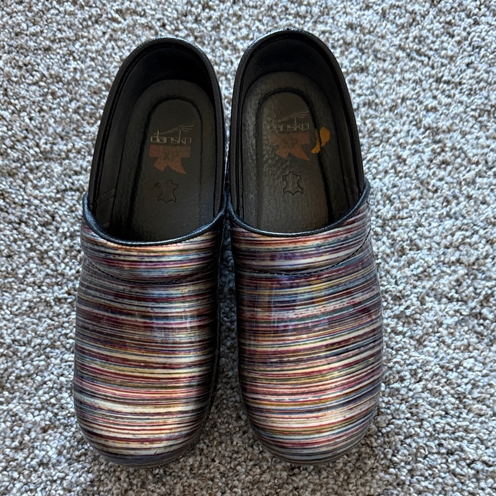 Dansko Colorful Striped Clogs